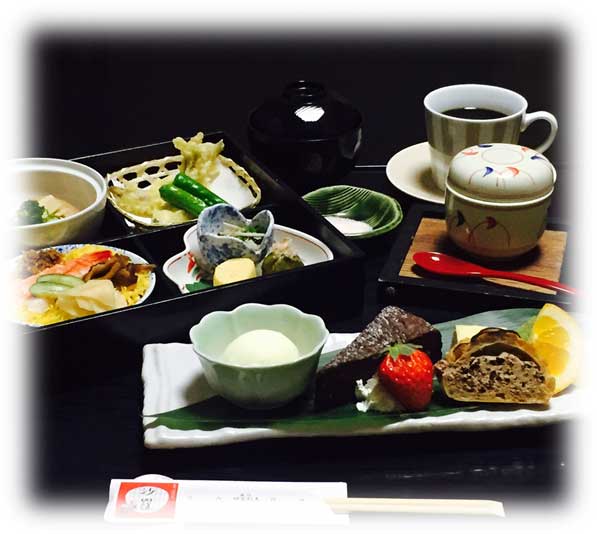 彩りミニ和膳と特製デザート盛り合わせ 彩ミニ和膳特製デザート盛合
